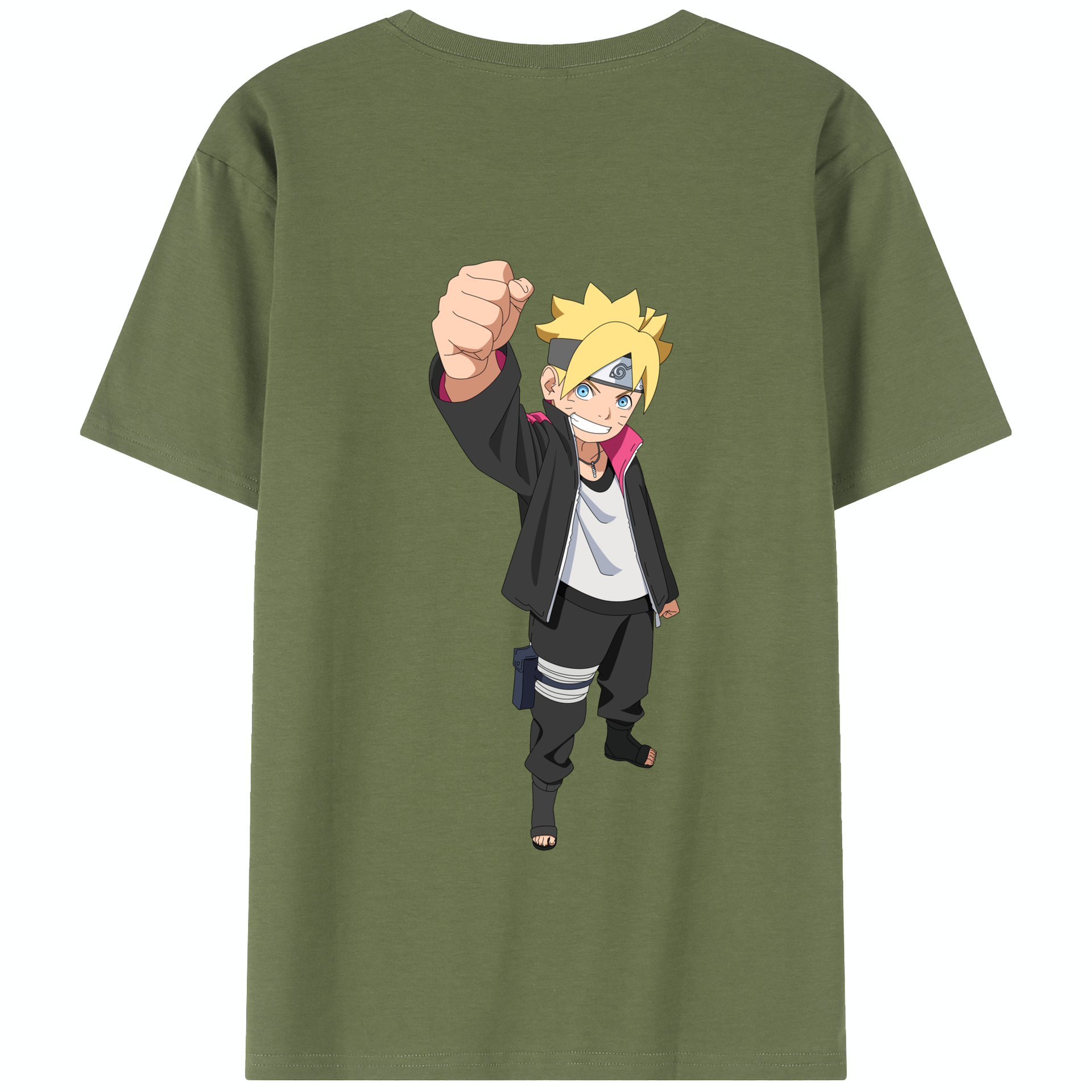 （画像用） NARUTO -ナルト- うずまき ボルト Uzumaki Boruto 綿100％半袖Tシャツ（背面プリント）